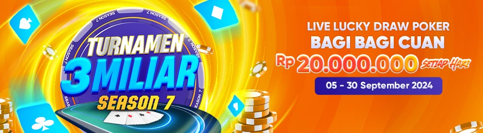 LIVE LUCKY DRAW POKER SESI 7